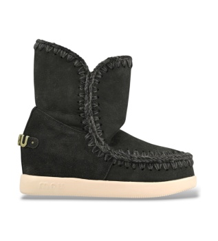 Stivaletti in crosta New Inner Wedge nero
