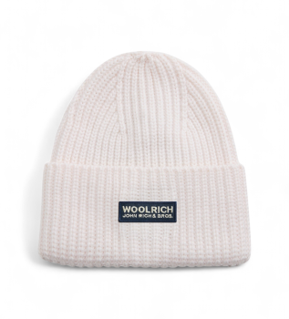 Gorro Fine Merinos Logo bege