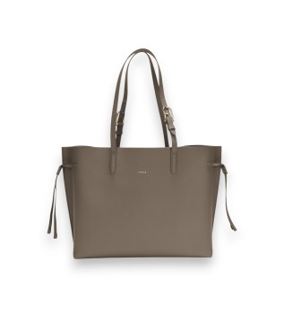 Borsa in pelle Ava grande grigia