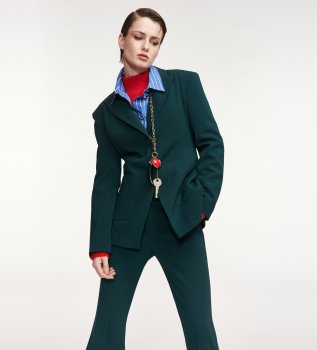 Blazer Ajusté Knightly vert foncé
