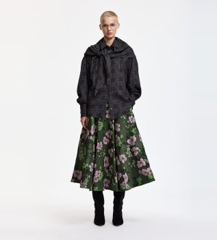 Chemise Oversize avec Foulard Kiss gris, noir