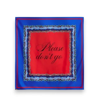 Klassik Foulard mit Print, blau