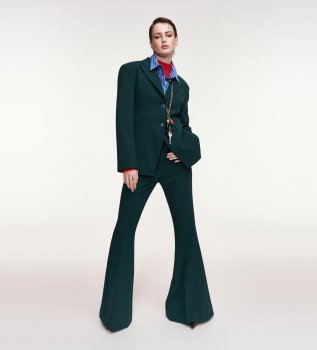 Pantalon Jambe Trompette Konsiderate vert foncé