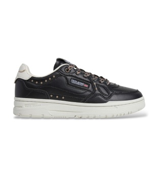 Black leather Chester Key sneakers