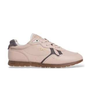Daze East pale pink leather sneakers