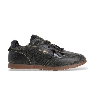 Daze Street black leather sneakers