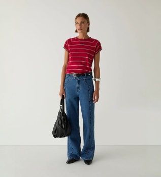 Tee-shirt Zaira avec logo brodé rouge