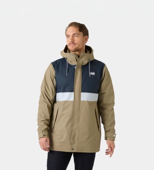 Beige gewatteerde jas Moss