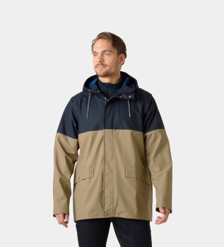 Beige Moss Block-frakke