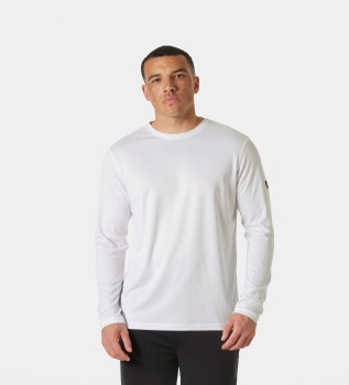 HH Tech 2.0 white long-sleeve technical t-shirt