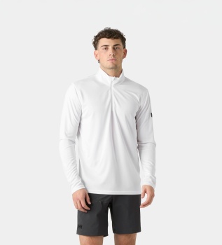 HH Tech 2.0 white half-zip technical t-shirt