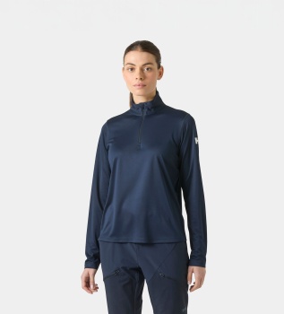 Teknisk T-shirt med kort lynlås HH Tech marineblå
