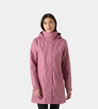 Veste imperméable longue Aden rose
