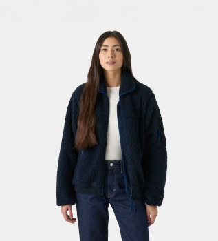 Moonlit Pile navy blue fleece jacket