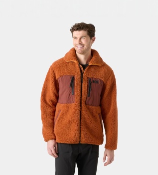 Orange Moonlit Pile fleece jacket
