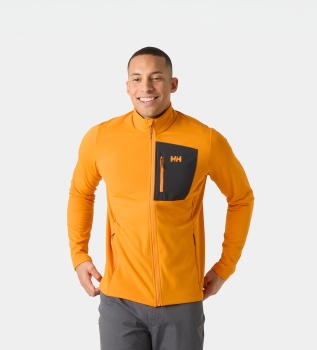 Orange Versalite fleece jacket