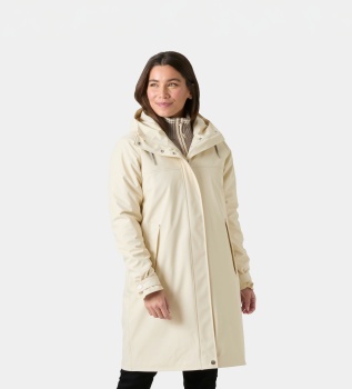 Giacca impermeabile imbottita Moss beige