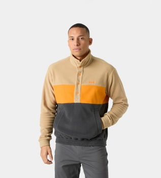 Fleece-Jacke mit Knöpfen Daybreaker Hugg beige