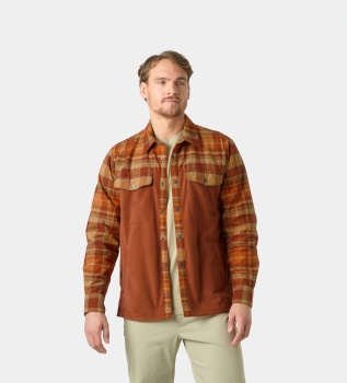 Lokka brown fleece overshirt