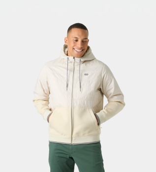 Sweat à capuche zippé Koster Hybrid beige