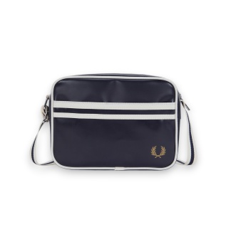 Schultertasche Classic Mini marineblau und ecru