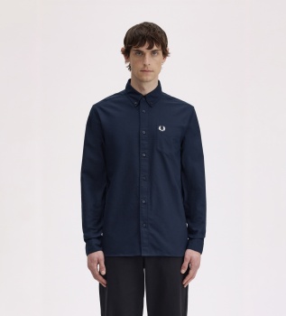 Camisa Oxford azul-marinho