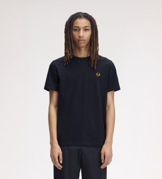 Camiseta Ringer Contrast Tape azul marino