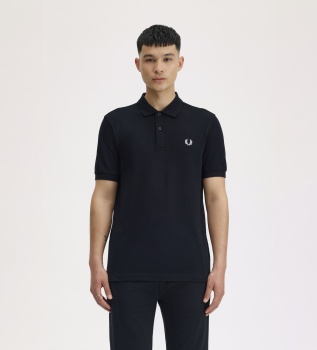 Black plain polo shirt