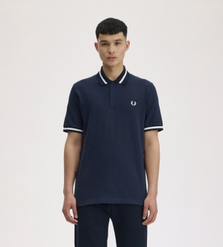 Polo Single Tipped England azul-marinho