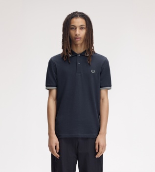 Polo Twin Tipped cinzento militar escuro