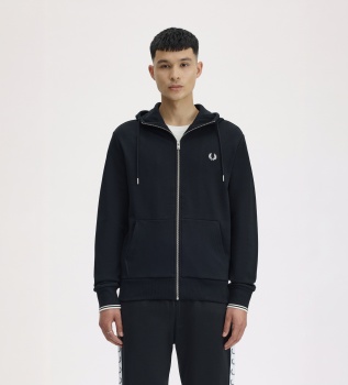 Sweat à capuche zippé noir