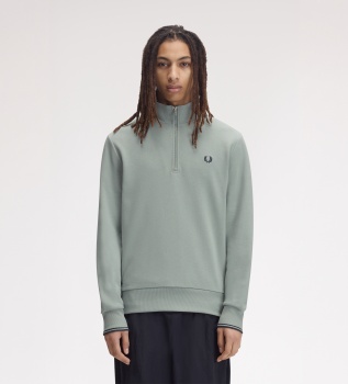 Sweat à demi-fermeture éclair turquoise