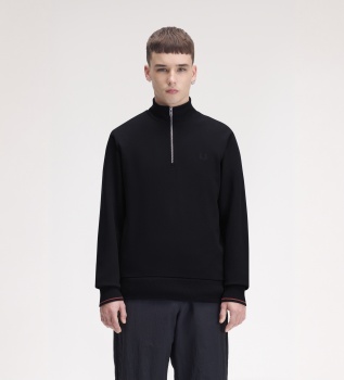 Sweat à demi-fermeture éclair bleu marine