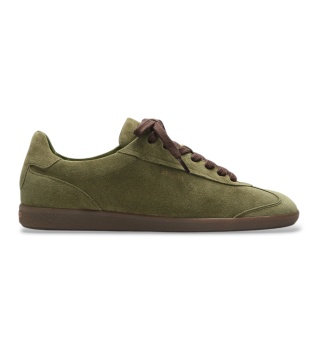 Zapatillas de Piel Zane verde oscuro