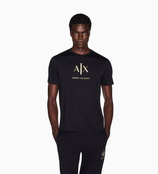 T-shirt com logótipo preto