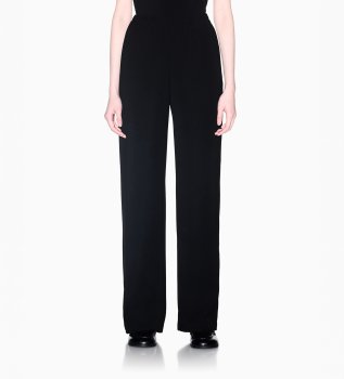 Pantalone in gabardine con taglio regolare nero