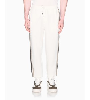 Beige Structured Pants