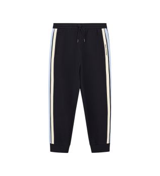 Navy Structured Jogger Pants