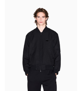 Bomber Zip Jacke schwarz