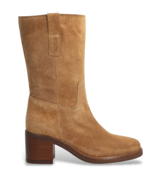 Stivali Dakota in pelle color talpa