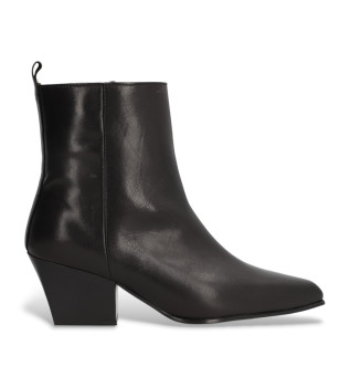 Botins de couro Indiana preto