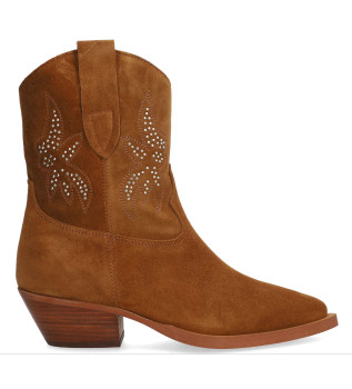 Wester ankelst�vlar i brunt l�der