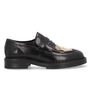 Mocassins Chester en cuir noir
