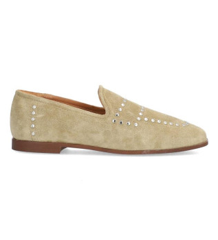 New Roma mocassins en cuir beige