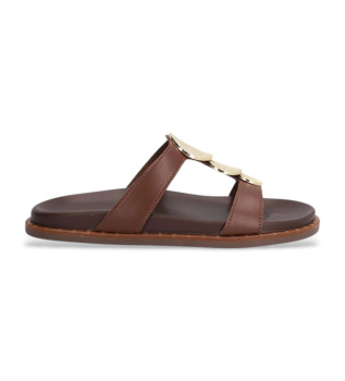 Isabella brown leather sandals