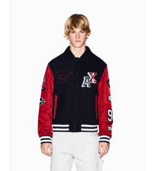 Chaqueta Bomber Univesitaria marino