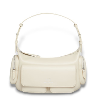 Bolso de hombro beige
