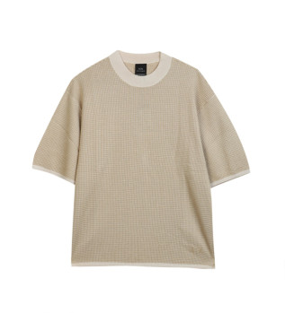 Beige strikket T-shirt