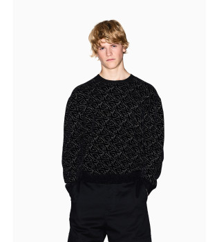 Svart monogram sweatshirt