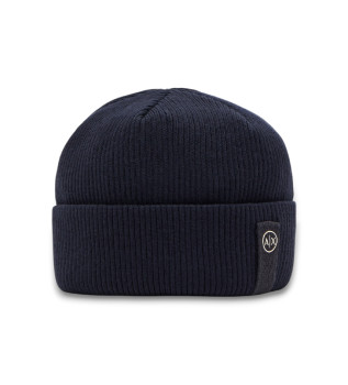 Mssa i marinbl ull/bomullsblandning